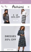 How mekimi.shop looks like on a mobile device such as an iPhone.