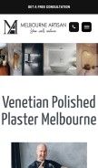How melbourneartisan.com.au looks like on a mobile device such as an iPhone.