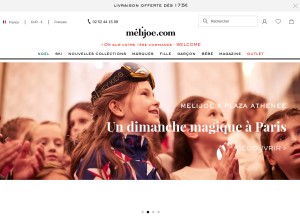 How melijoe.com looks like on a tablet such as an iPad.