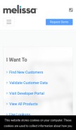 How melissa.com looks like on a mobile device such as an iPhone.