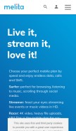 How melita.com looks like on a mobile device such as an iPhone.