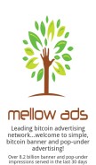 How mellowads.com looks like on a mobile device such as an iPhone.