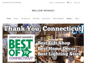 How mellowmonkey.com looks like on a tablet such as an iPad.