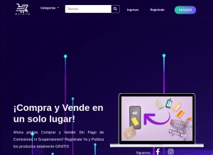 How melopo.com looks like on a tablet such as an iPad.