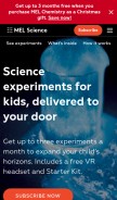 How melscience.com looks like on a mobile device such as an iPhone.