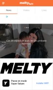 How meltybuzz.fr looks like on a mobile device such as an iPhone.