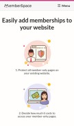 How memberspace.com looks like on a mobile device such as an iPhone.