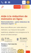 How memoredaction.com looks like on a mobile device such as an iPhone.