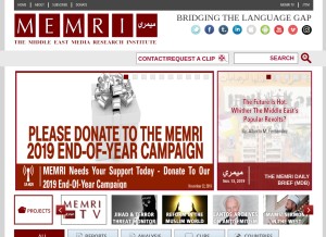 How memri.org looks like on a tablet such as an iPad.