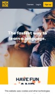 How memrise.com looks like on a mobile device such as an iPhone.