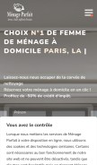 How menageparfait.fr looks like on a mobile device such as an iPhone.