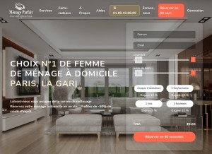 How menageparfait.fr looks like on a tablet such as an iPad.