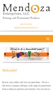 How mendozaenterprises.us looks like on a mobile device such as an iPhone.