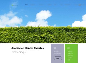 How mentesabiertas.org looks like on a tablet such as an iPad.