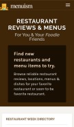 How menuism.com looks like on a mobile device such as an iPhone.