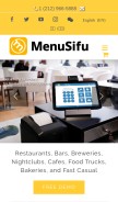 How menusifu.com looks like on a mobile device such as an iPhone.