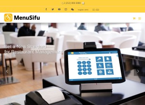 How menusifu.com looks like on a tablet such as an iPad.