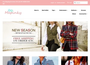 How mepinky.com looks like on a tablet such as an iPad.