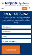 How mequoda.com looks like on a mobile device such as an iPhone.