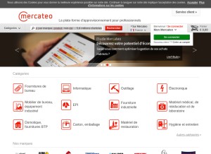 How mercateo.fr looks like on a tablet such as an iPad.