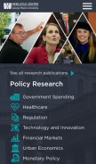 How mercatus.org looks like on a mobile device such as an iPhone.