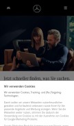 How mercedes-benz.de looks like on a mobile device such as an iPhone.