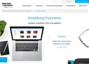 How merchante-solutions.com looks like on a tablet such as an iPad.