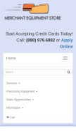 How merchantequip.com looks like on a mobile device such as an iPhone.