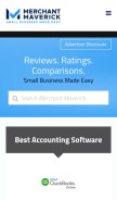 How merchantmaverick.com looks like on a mobile device such as an iPhone.