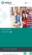 How merck.com looks like on a mobile device such as an iPhone.