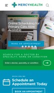 How mercy.com looks like on a mobile device such as an iPhone.