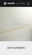 How meride.tv looks like on a mobile device such as an iPhone.