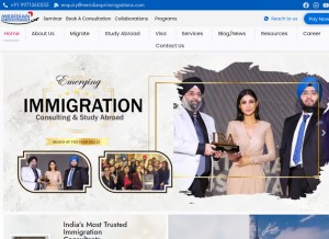 How meridianprimmigrations.com looks like on a tablet such as an iPad.