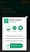 How meritnation.com looks like on a mobile device such as an iPhone.