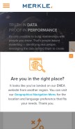 How merkleinc.com looks like on a mobile device such as an iPhone.