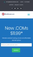How merodomain.com looks like on a mobile device such as an iPhone.