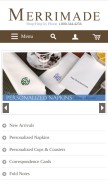 How merrimade.com looks like on a mobile device such as an iPhone.
