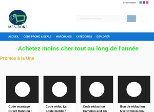 How mes-bons.com looks like on a tablet such as an iPad.