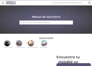 How mesasescritorio.com looks like on a tablet such as an iPad.