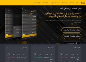 How mesghal.online looks like on a tablet such as an iPad.