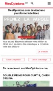 How mesopinions.com looks like on a mobile device such as an iPhone.