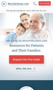 How mesothelioma.com looks like on a mobile device such as an iPhone.