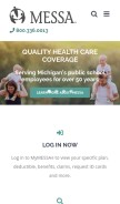 How messa.org looks like on a mobile device such as an iPhone.