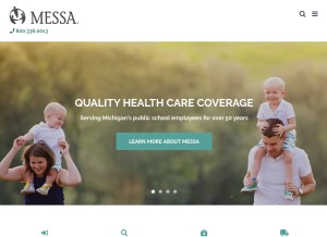 How messa.org looks like on a tablet such as an iPad.