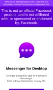 How messengerfordesktop.com looks like on a mobile device such as an iPhone.