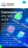 How messengerintegration.com looks like on a mobile device such as an iPhone.