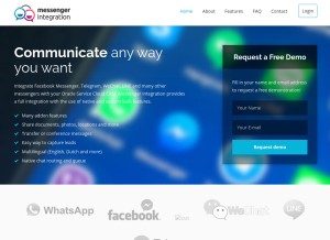 How messengerintegration.com looks like on a tablet such as an iPad.