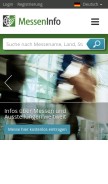How messeninfo.de looks like on a mobile device such as an iPhone.