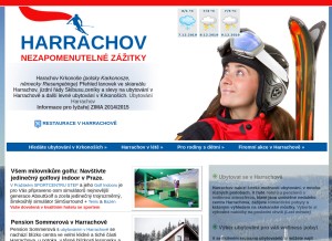 How mesto-harrachov.cz looks like on a tablet such as an iPad.