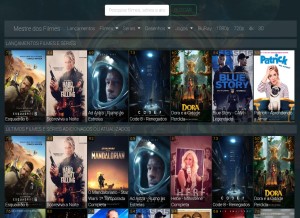 How mestredosfilmes.com looks like on a tablet such as an iPad.